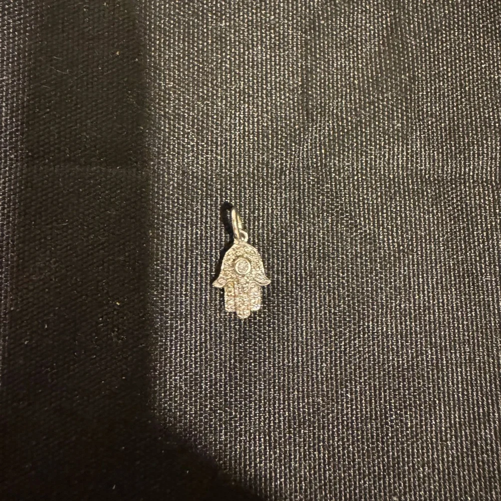 Sydney Evan 14k White Gold & Diamond Hamsa Small Charm - Picture 10 of 12